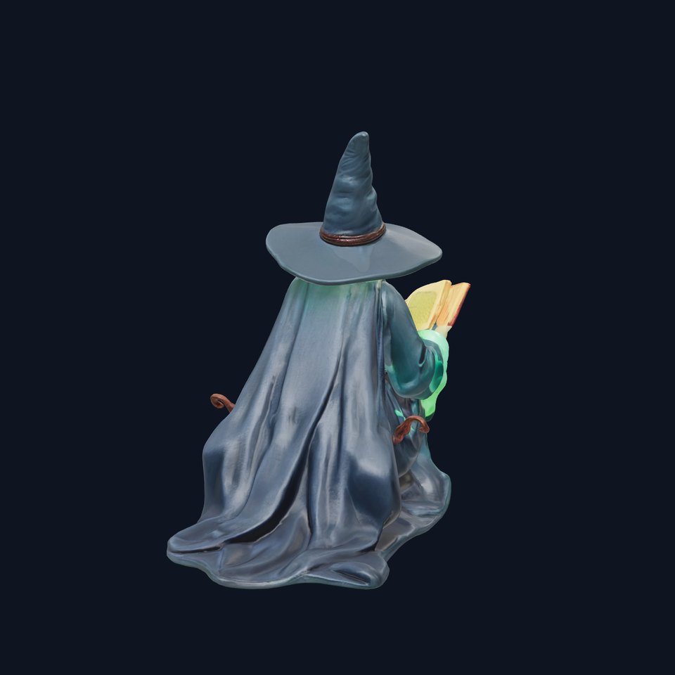 Witch and Cauldron Mystical Character model pack